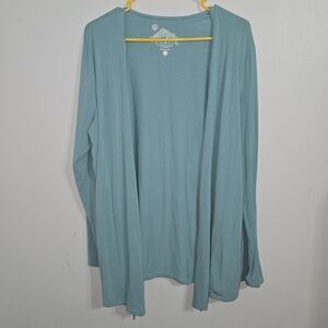 M#65 Sahalie Women's Teal Open Cardigan Size L